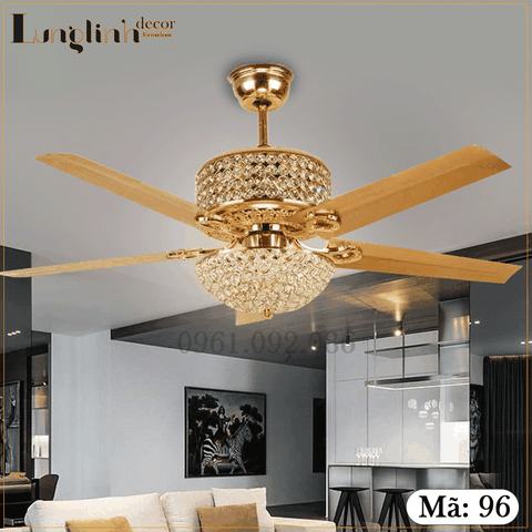 Quạt trần đèn – Loại cánh thẳng hiện đại – Mã 96