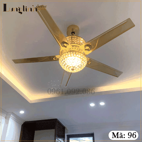 Quạt trần đèn – Loại cánh thẳng hiện đại – Mã 96