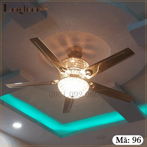 Quạt trần đèn – Loại cánh thẳng hiện đại – Mã 96