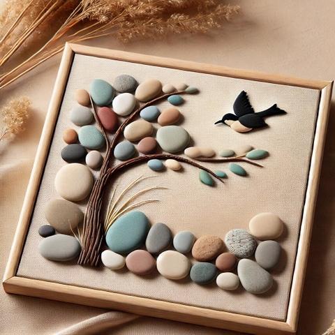 Tranh Đá Cuội Handmade: Nghệ Thuật Tinh Tế Cho Không Gian Sống
