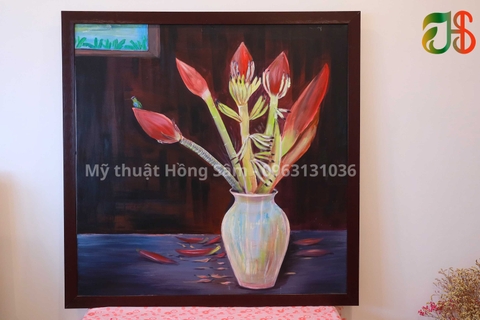 Tranh hoa chuối đỏ
