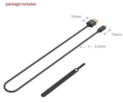 Cáp 3041 HDMI 4K Ultra 55cm hỗ trợ Máy ảnh giao diện loại HDMI-C và màn hình giao diện loại HDMI-A