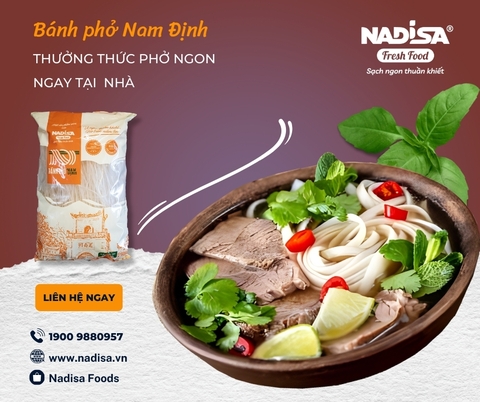 Bánh phở Nam Định 300gr - Mã vạch 8938544980019