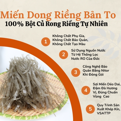 Miến dong vùng cao (sợi dẹt) 500 gr - Mã vạch 8938544980149