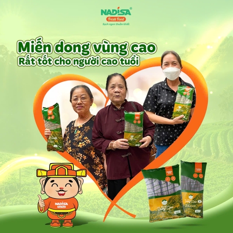 Miến dong vùng cao (sợi dẹt) 500 gr - Mã vạch 8938544980149