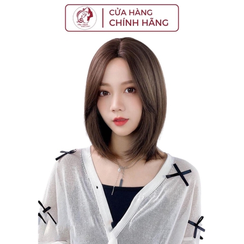 Tóc giả nữ 2 mái lửng 45cm