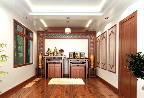 Phòng thờ biệt thự đẹp PTBT004