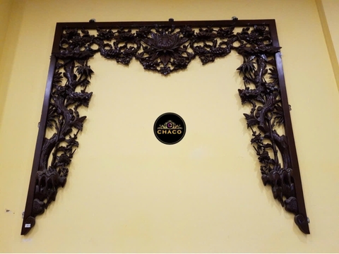 Cửa võng gỗ gụ tứ quý 2m-HP02