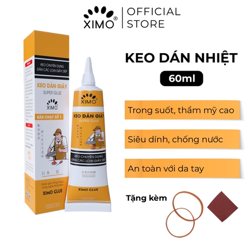 Keo Dán Giày Nhiệt 60ml XIMO Trong Suốt Siêu Dính Dùng Không Tổn Thương Da KDG06