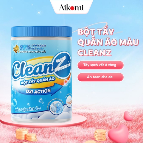 Bột tẩy quần áo màu CleanZ 300g đánh bay vết bẩn, ố màu giúp làm sạch quần áo như mới