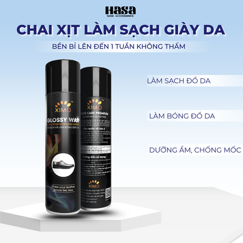 Chai xịt sạch và làm bóng đồ da XIMO giúp vệ sinh, dưỡng ẩm, chống mốc XI21