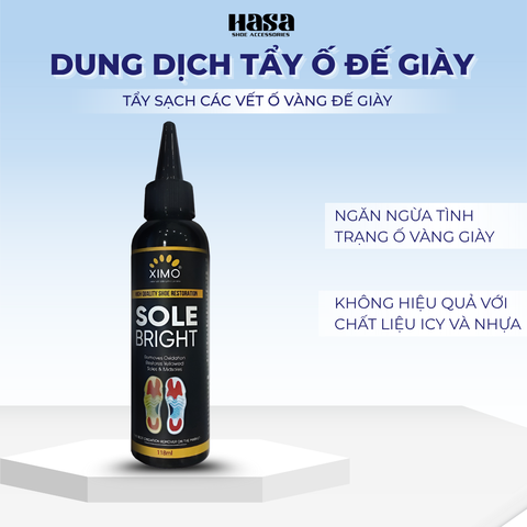 Chai Dung Dịch Sole Bright XIMO 118ml Tẩy Ố Vàng Đế Giày Và Các Chi Tiết Cao Su XI07