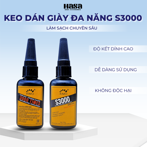 Keo dán đa năng Super Glue Ximo S3000 dán vật liệu gỗ, sắt, gốm, sành, sứ, sắt, inbox an toàn da tay