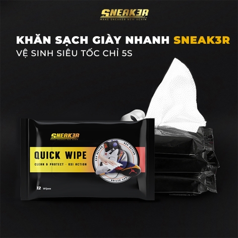 Khăn lau giày sạch nhanh Quick Wipe Sneak3r công nghệ Oxi Aciton