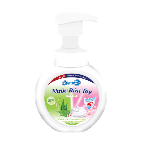 Nước rửa tay dạng bọt CleanZ làm sạch, diệt khuẩn, an toàn