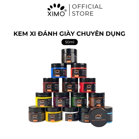 Xi Kem Đánh Giày Chuyên Sửa Chữa Vết Bong Tróc Và Đánh Bóng Giày Da, Túi Ví, Áo, Ghế Da Ximo Leather Cream (50ml) XDG02