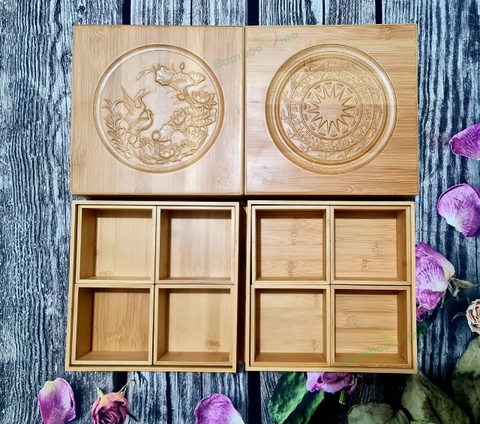 Hộp Bánh 4 ngăn KT24x24cm