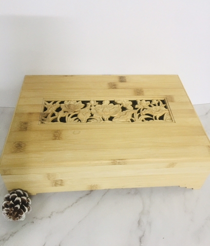 HỘP BÁNH ĐẬU XANH BẰNG TRE KT31X21X7CM