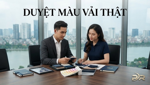 PR SPORT Hỗ Trợ Phòng Truyền Thông & Thương Hiệu Duyệt Mẫu Vải Thật Trước Khi Sản Xuất Đồng Phục Doanh Nghiệp