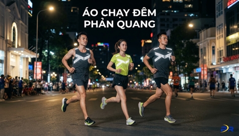 Giải Pháp Tích Hợp Chi Tiết Phản Quang Cao Cấp Trên Áo Chạy Bộ Cho Các Giải Chạy Đêm Midnight Marathon