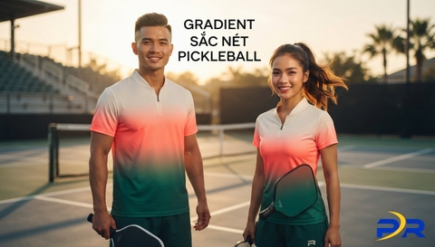 Ứng Dụng Dải Màu Gradient Chuyển Sắc Mượt Mà Trên Áo Thi Đấu Pickleball Cao Cấp