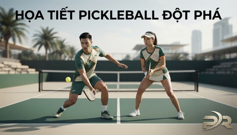 Họa Tiết Hình Học Cách Điệu Từ Quả Bóng Pickleball Và Vợt Paddle: Ngôn Ngữ Thiết Kế Đột Phá Cho Đồng Phục Thi Đấu PR SPORT
