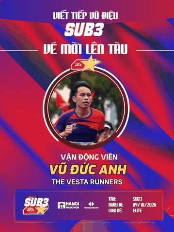 Vũ Đức Anh & The Vesta Runners: Hành Trình Bứt Phá Giới Hạn Cùng Đoàn Tàu SUB 3 – 2026