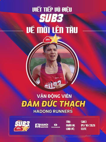 Đàm Đức Thạch – Chiến Binh Hadong Runners Bứt Phá Cùng Đoàn Tàu Sub 3 – 2026