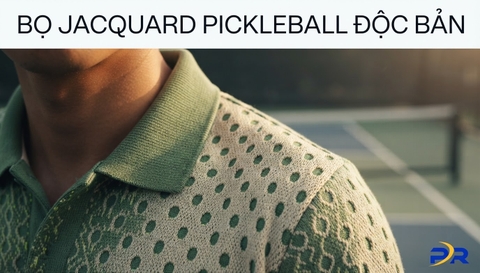 Giải Pháp Dệt Bo Cổ Và Bo Tay Jacquard Họa Tiết Quả Bóng Pickleball Độc Bản Cho Đồng Phục Thi Đấu Cao Cấp