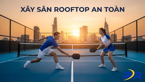 Kỹ Thuật Thiết Kế Sân Pickleball Rooftop: Phân Tích 5 Rủi Ro Vật Lý Và Giải Pháp Khí Động Học Toàn Diện