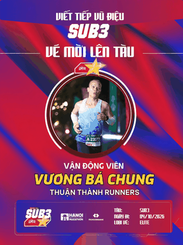 Vương Bá Chung: Tinh Thần Thép Thuận Thành Runners Cùng Đoàn Tàu Sub 3 – 2026