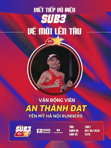 An Thành Đạt: Bền Bỉ Bứt Phá Ngưỡng Sub 3 Cùng Đoàn Tàu PR SPORT 2026