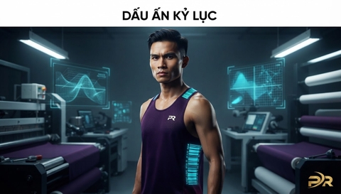 In Mã Vạch Barcode Nghệ Thuật: Mã Hóa Ngày Sinh và Thành Tích Cá Nhân Trên Áo Chạy Bộ PR Sport