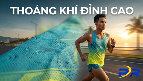Công Nghệ In Chuyển Nhiệt Kỹ Thuật Số Toàn Phần: Giải Pháp Giữ Độ Thoáng Khí 100% Trên Thân Áo Marathon PR SPORT