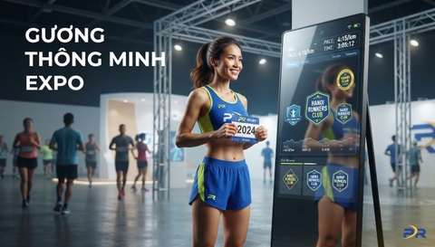 Bố Trí Gương Toàn Thân Thông Minh (Smart Mirror) Hỗ Trợ Runner Chụp Ảnh OOTD Ngày Expo: Giải Pháp Kích Hoạt Thương Hiệu Trang Phục CLB