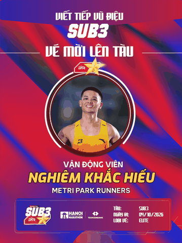 Nghiêm Khắc Hiếu – Chiến Binh METRI PARK RUNNERS Và Hành Trình Vượt Ngưỡng Bản Thân Trên ĐOÀN TÀU SUB 3