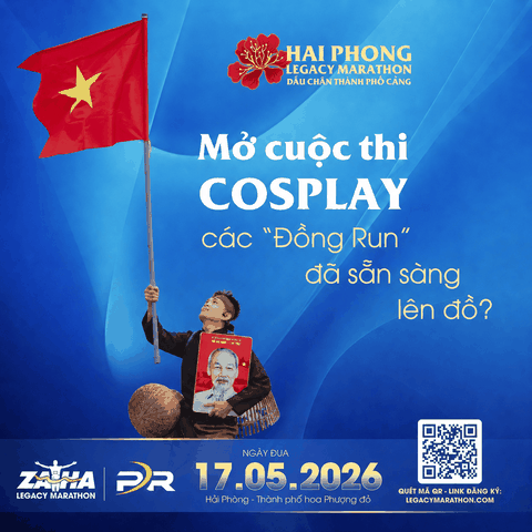 Hải Phòng Legacy Marathon 2026 mở cuộc thi Cosplay qua ảnh sau race