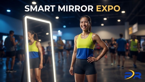 Bố Trí Gương Toàn Thân Thông Minh (Smart Mirror) Hỗ Trợ Runner Chụp Ảnh OOTD Đỉnh Cao Ngày Expo Giải Chạy
