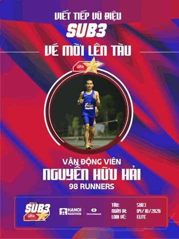 NGUYỄN HỮU HẢI – KHÁT VỌNG CHINH PHỤC VÀ TẤM VÉ LÊN ĐOÀN TÀU SUB 3 MÙA THU 2026