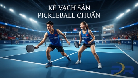 Hướng Dẫn Thiết Kế Vạch Sân Pickleball Đa Năng Chuẩn Thi Đấu: Giải Pháp Kẻ Đường Biên Khoa Học Không Gây Rối Mắt