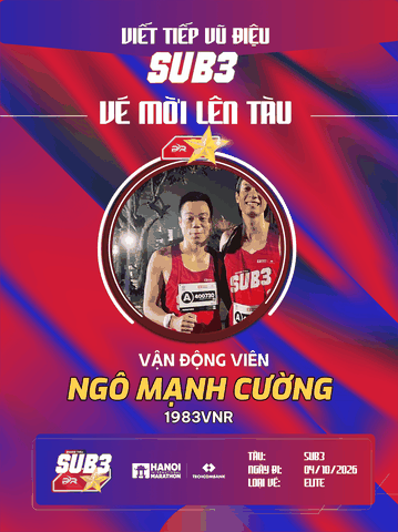 Ngô Mạnh Cường (1983VNR): Hành Trình Thắng Vượt Giới Hạn Đến Tấm Vé Danh Dự Đoàn Tàu SUB 3