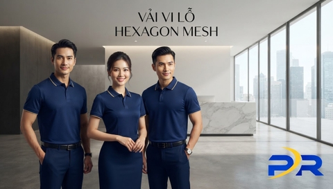 Kỹ Thuật Dệt Vi Lỗ Thoáng Khí Hình Lục Giác (Hexagon Mesh): Đột Phá Nhiệt Động Học Trong Giải Pháp Đồng Phục Doanh Nghiệp PR Sport