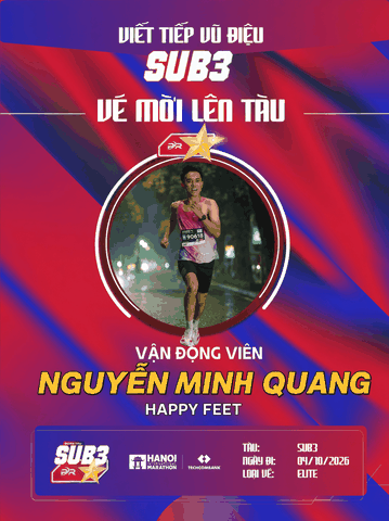 Nguyễn Minh Quang – Runner Happy Feet Quyết Tâm Chinh Phục Cột Mốc Đoàn Tàu Sub 3