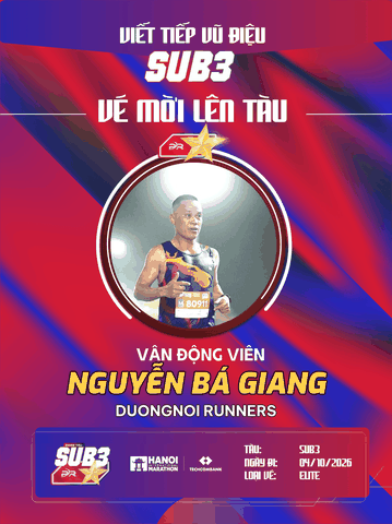 Nguyễn Bá Giang & Hành Trình Lên Đoàn Tàu SUB 3: Từ Bước Chạy 'Giảm Béo' Đến Cột Mốc Danh Giá 2:59:xx