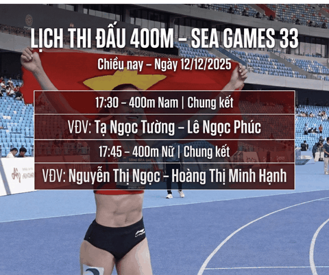 LỊCH THI ĐẤU| 18:15 – CHUNG KẾT 100M RÀO NỮ | SEA GAMES 33