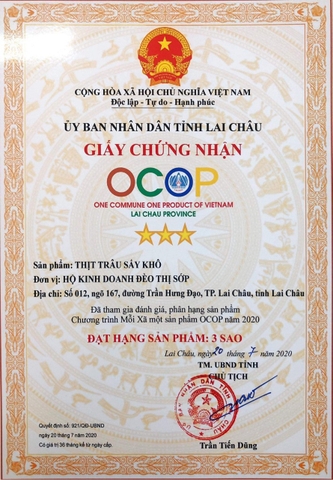 Thit Trâu Khô Ninh Sớp - OCOP Lai Châu