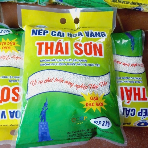 GẠO NẾP CÁI HOA VÀNG THÁI SƠN (Túi 5 Kg)