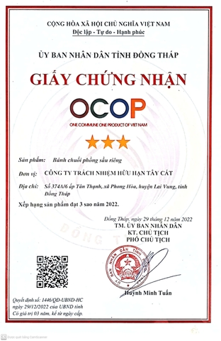 BÁNH CHUỐI PHỒNG SẦU RIÊNG (100g)