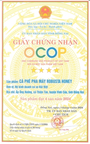 CÀ PHÊ PHA MÁY ROBUSTA HONEY (500g)