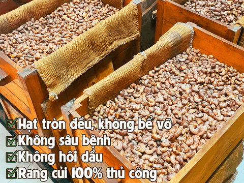 Hộp quà tặng hạt điều rang củi loại đặc biệt 500 g